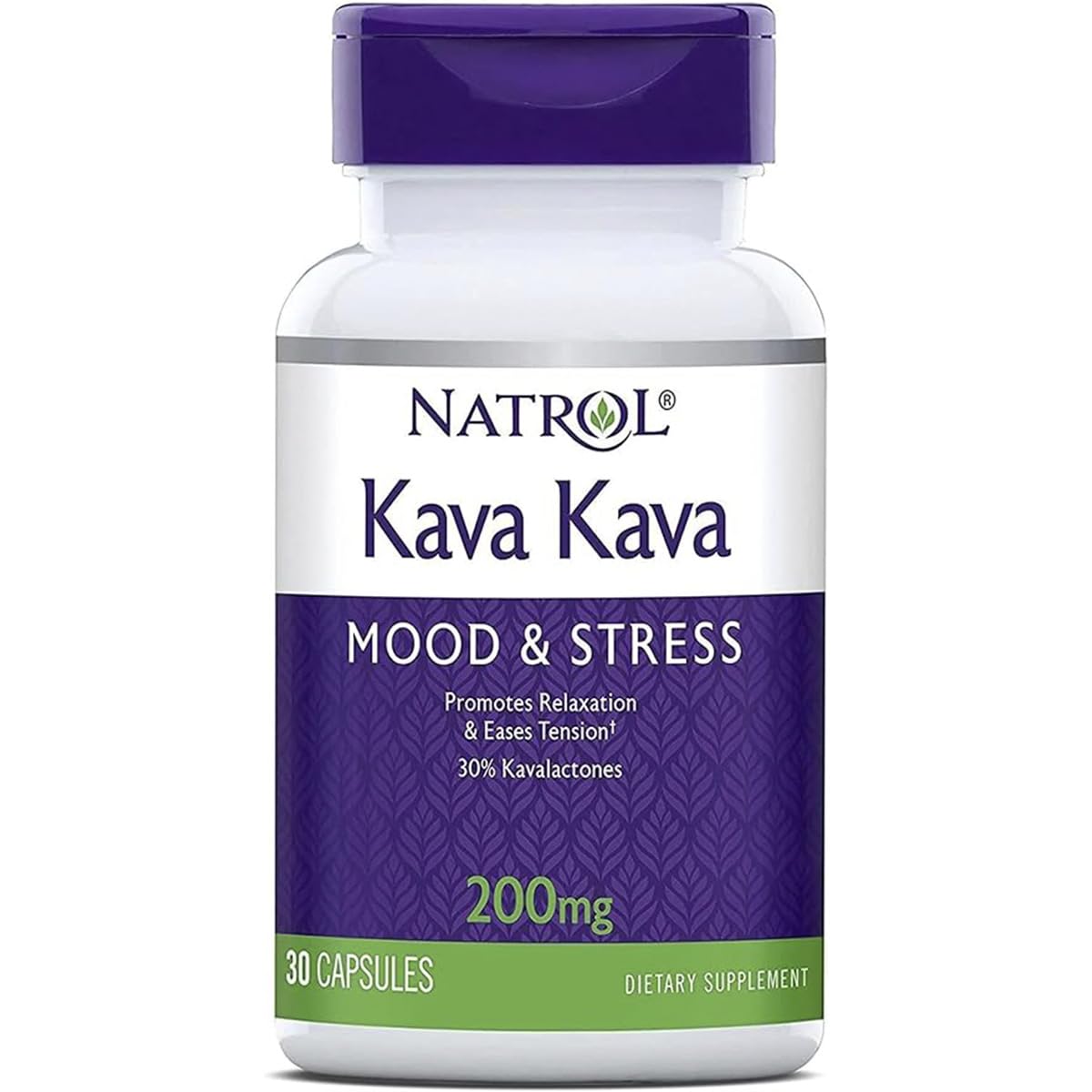 NatrolKava Kava Mood & Stress, 200 mg, 30 Capsules
