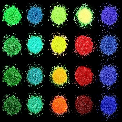 Junkin 60000 Pcs Rhinestones Diamond Painting Beads Flat Bottom Round Resin Art Replacement Diamond Beads for DIY Craft Painting Accessories (Luminous Color)