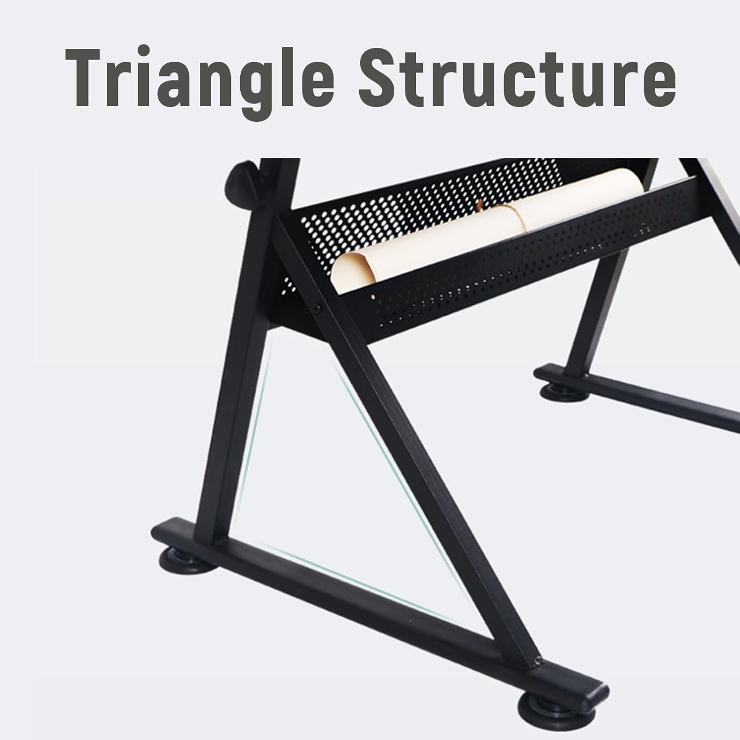 Vintage Wood Drafting Table & Stool Set Artist Desk, 0°-80° Tilted Tabletop,Black-1*Side Tray