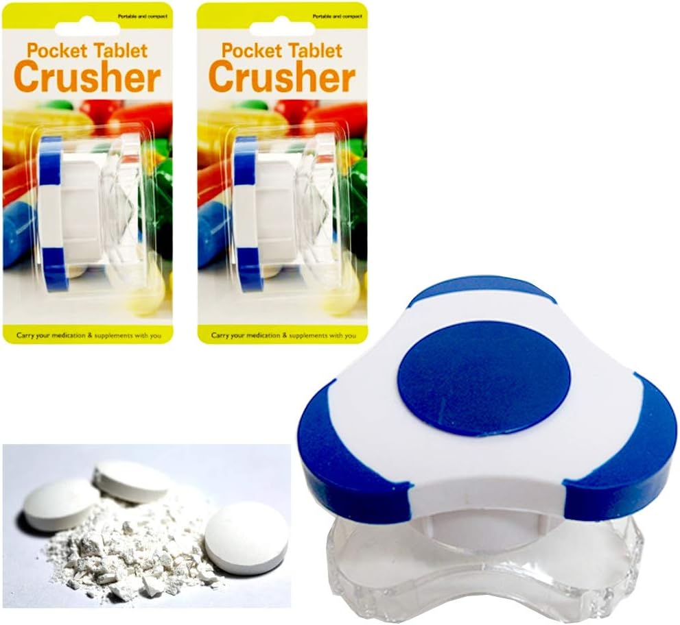Amazon Com 2 X Pill Crusher Tablet Grinder Medicine Cutter Durable Plastic Grind Crush New Health Household