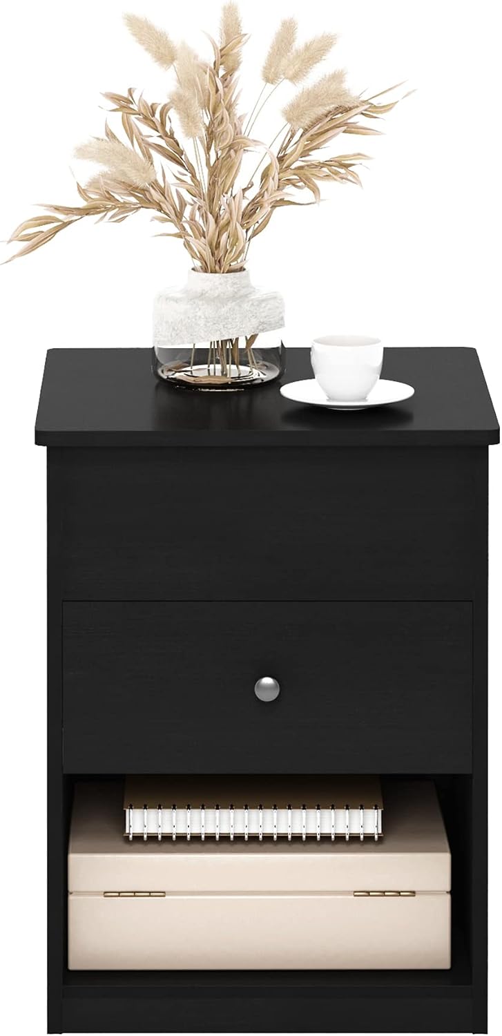 Furinno Jensen Lift Top Nightstand, Americano