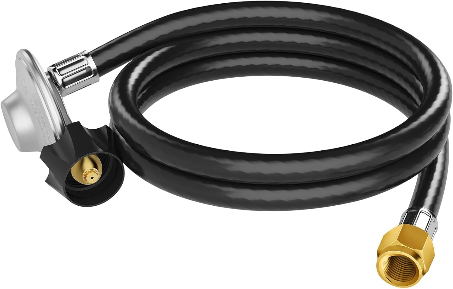 7627 Replacement Hose & Regulator Kit, 30" – Compatible with Weber Genesis 300 (Front-Control Models) and Summit 400/600 Series, QCC1 to 3/8" Flare, LP Only
