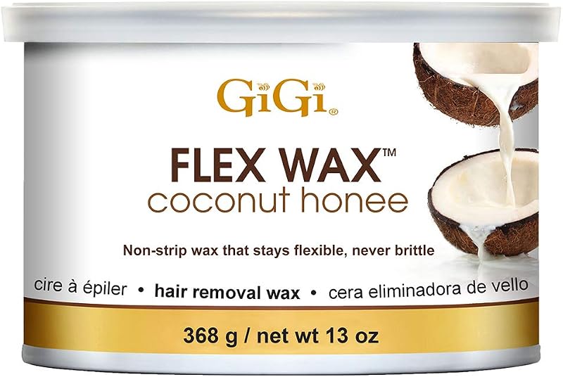 GIGI Flex Wax Coconut Honee cera depilatória rígida flexível sem necessidade de folhas, 369 g