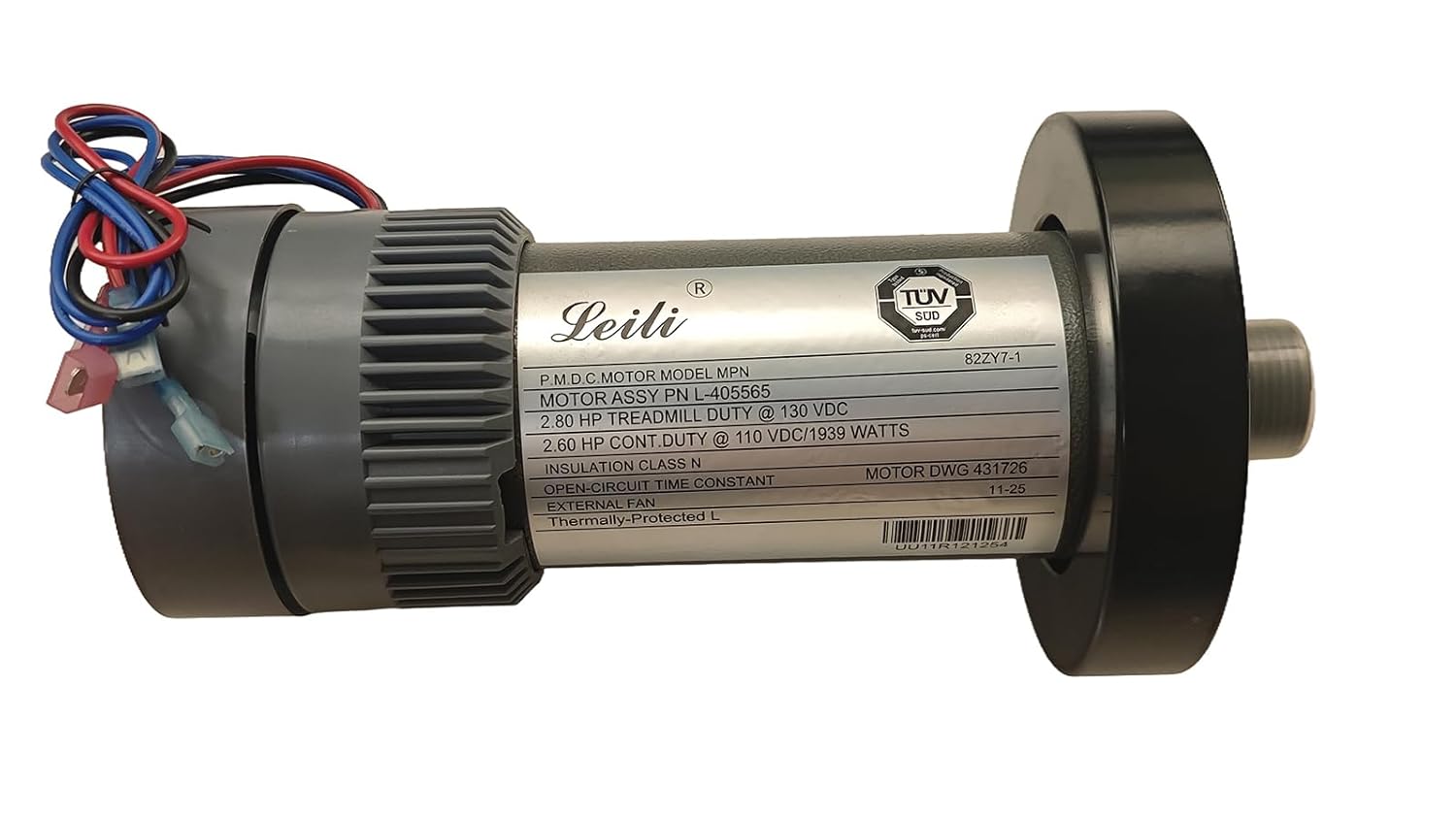 M-405565 Treadmill DC Drive Motor with Flywheel, 2.80 HP 130V DC 1939W…