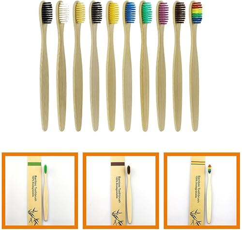 Miniatura 8 de HEALLILY Cepillo de dientes Cepillo de dientes Cepillo de dientes para el hogar Cepillos de dientes Cepillos de Dientes Suave Bolsa de Papel Kraft