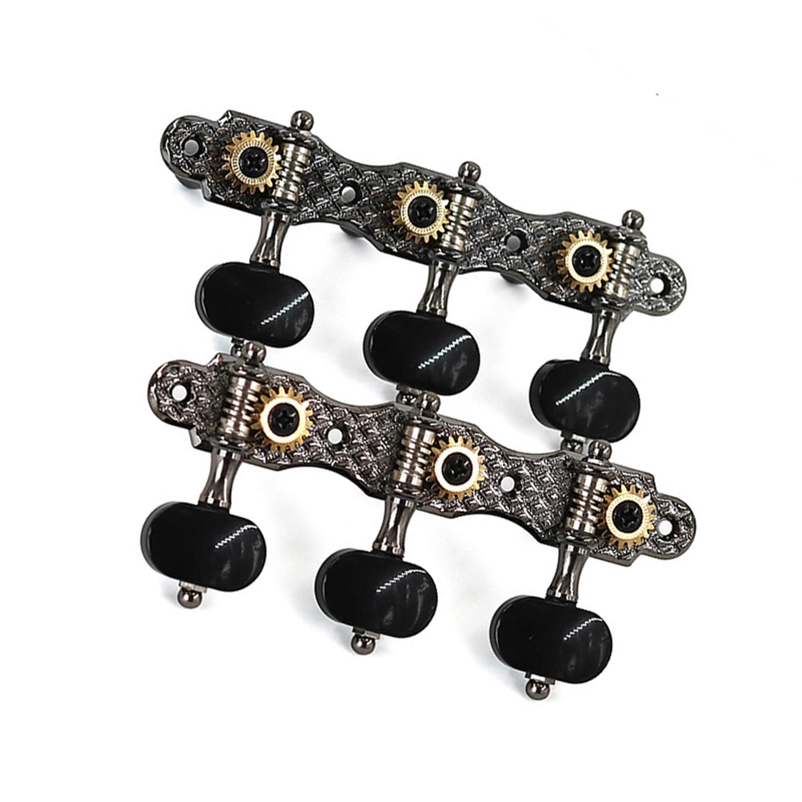 Clavijas Afinación Guitarra Guitarra Clásica 3 En Platina Clavijeros (Metal)(Black)