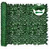 KASZOO Artificial Ivy Privacy Fence Screen 120'×40' - UV-Anti Dense Faux Ivy Greenery Backdrop Fence Panels for Patio, Balcony, Garden, Backyard Indoor Outdoor Decor