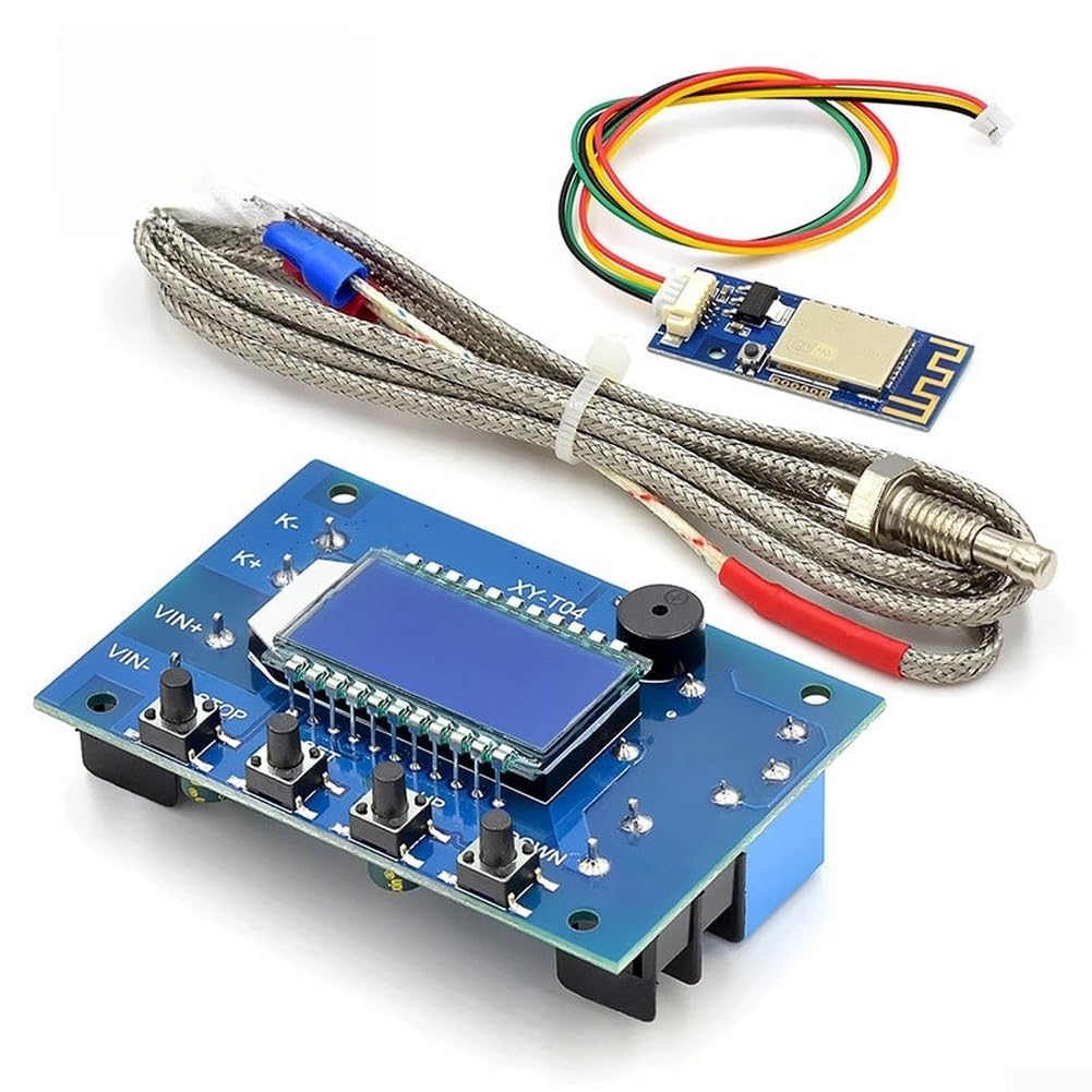 Termostato digitale remoto WIFI con sonda termocoppia tipo K per controllo della temperatura da -99°C a 999°C Modello XY-T04-W Sonda da 1 metro Uscita relè a 1 canale (XY-T04-W)