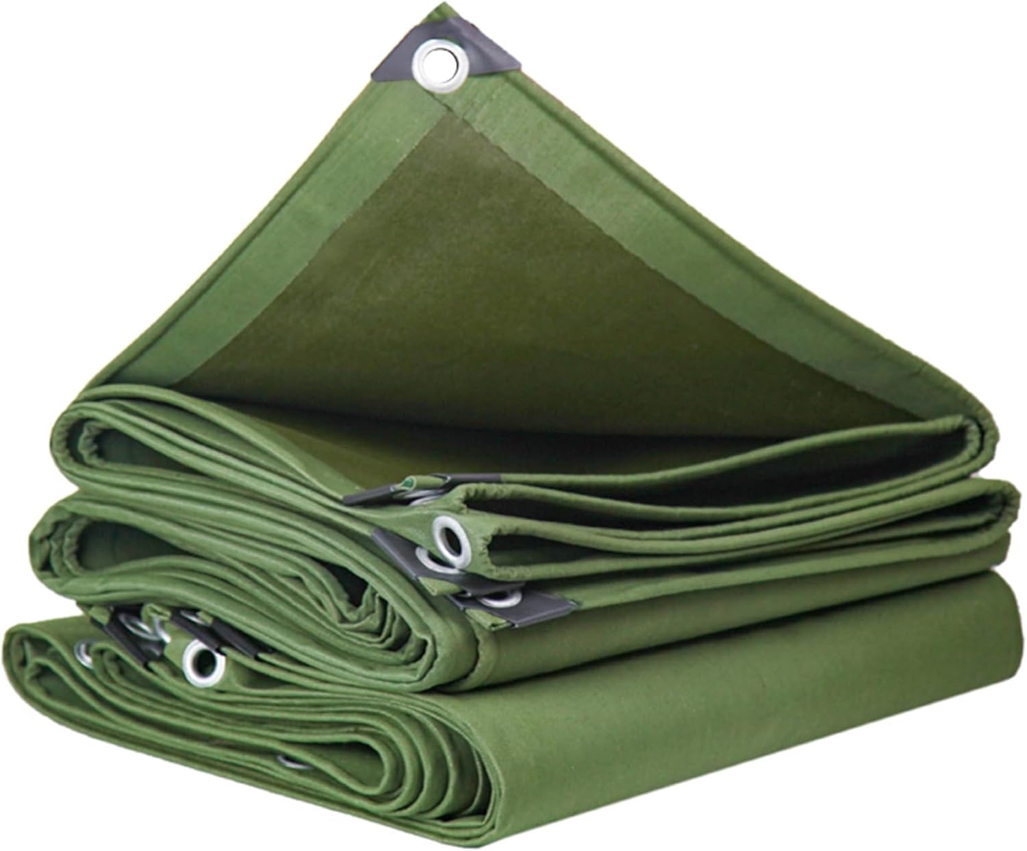 Green Heavy Dtuy Canvas Tarpaulin 3x6m 4x4m Tarp Sheet with Grommets and Reinforced Edges for GroundSheet, Camping, Greenhouse(1x2m)