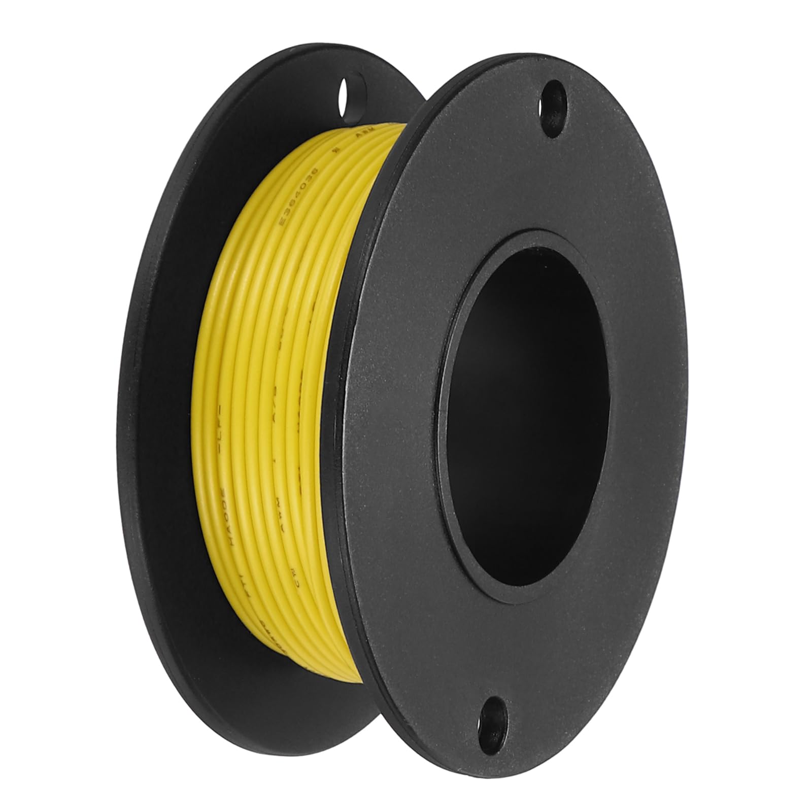 sourcing map 30AWG Stranded PVC Hookup Wire 10M/33ft Yellow, Electrical UL1007 Spool Tinned Copper Wire for Internal Connecting, Marine
