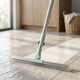 Rodo de Silicone Multiuso com Cabo De Aço Inox Extensível 50cm, Rotação 180°, Ajustável 50 cm de Largura, 62-102 cm de Comprimento Vassoura Rodo Mágico (SORTIDO)