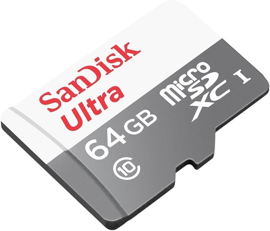 Ultra 64 GB microSDXC Class 10 Memory Card up to 48 Mbps - White/Grey