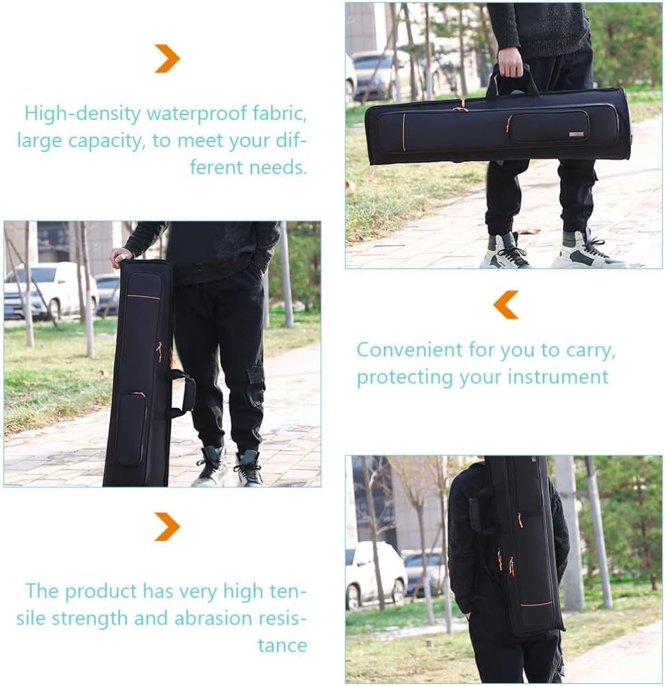 ERINGOGO Trombone Bag Shoulder Straps Portable Oxford Cloth Case for Storage and of Your Musical Instrument