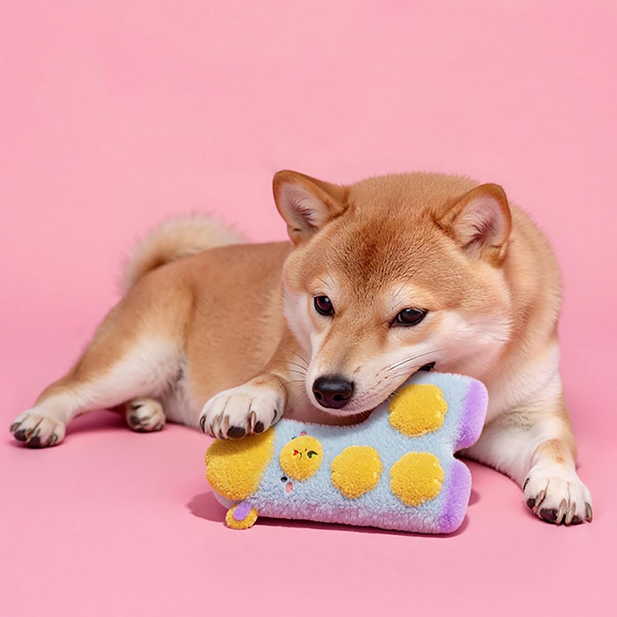 MengYu Jouet couineur en peluche pour chiens de petite et moyenne taille, jouet à mâcher interactif doux avec couineur intégré, joli lama et licorne pour jouer en intérieur, rapporter, entraîner et