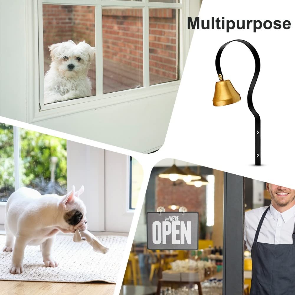 DONGKER Campane per Cani,Campanello per Addestramento Cani in Ottone Montato a Parete per Addestramento al Vasino