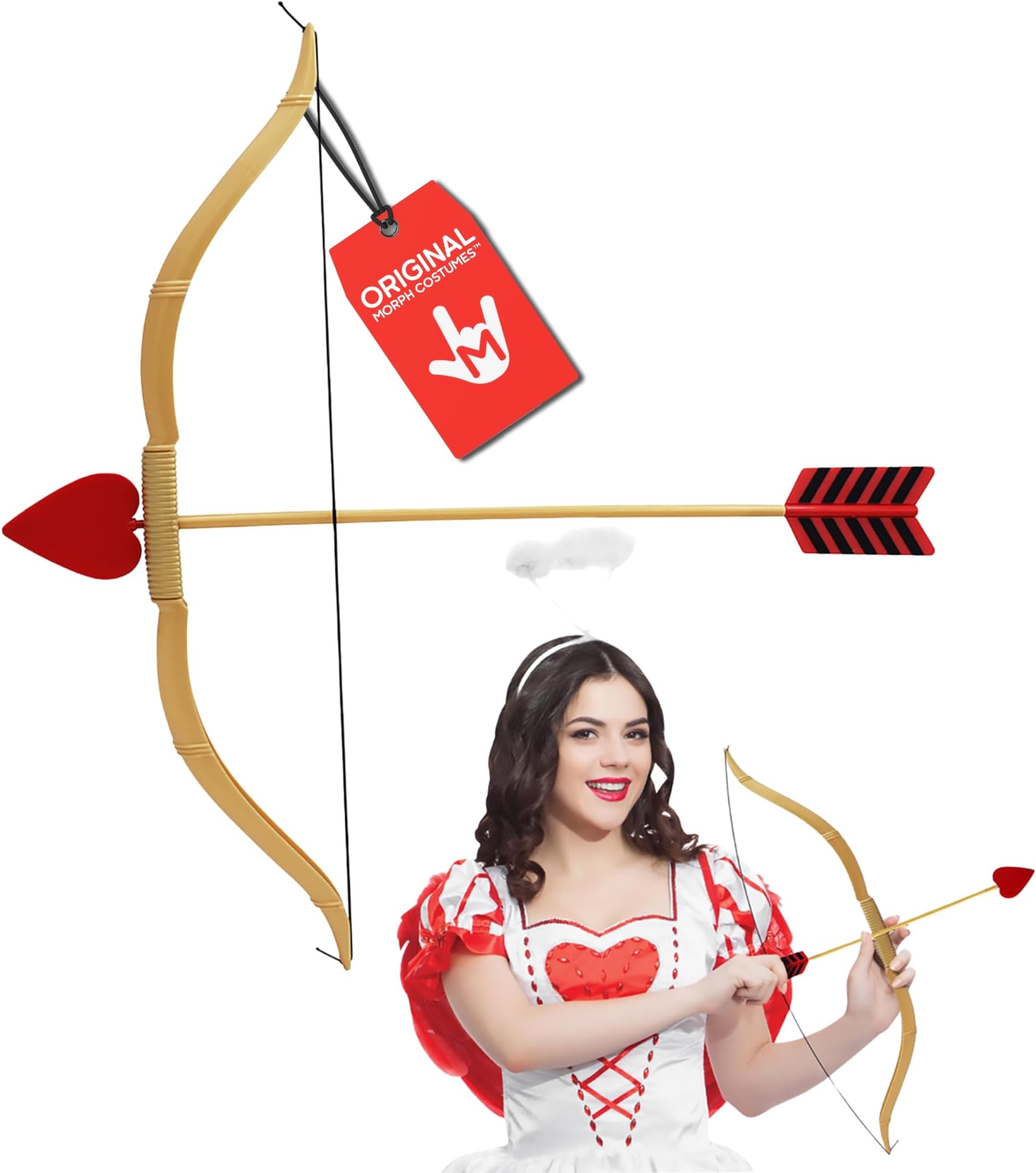 Morph Unisex Adult Mini Cupids Bow and Arrow Set Valentine's Costume Accessory Prop