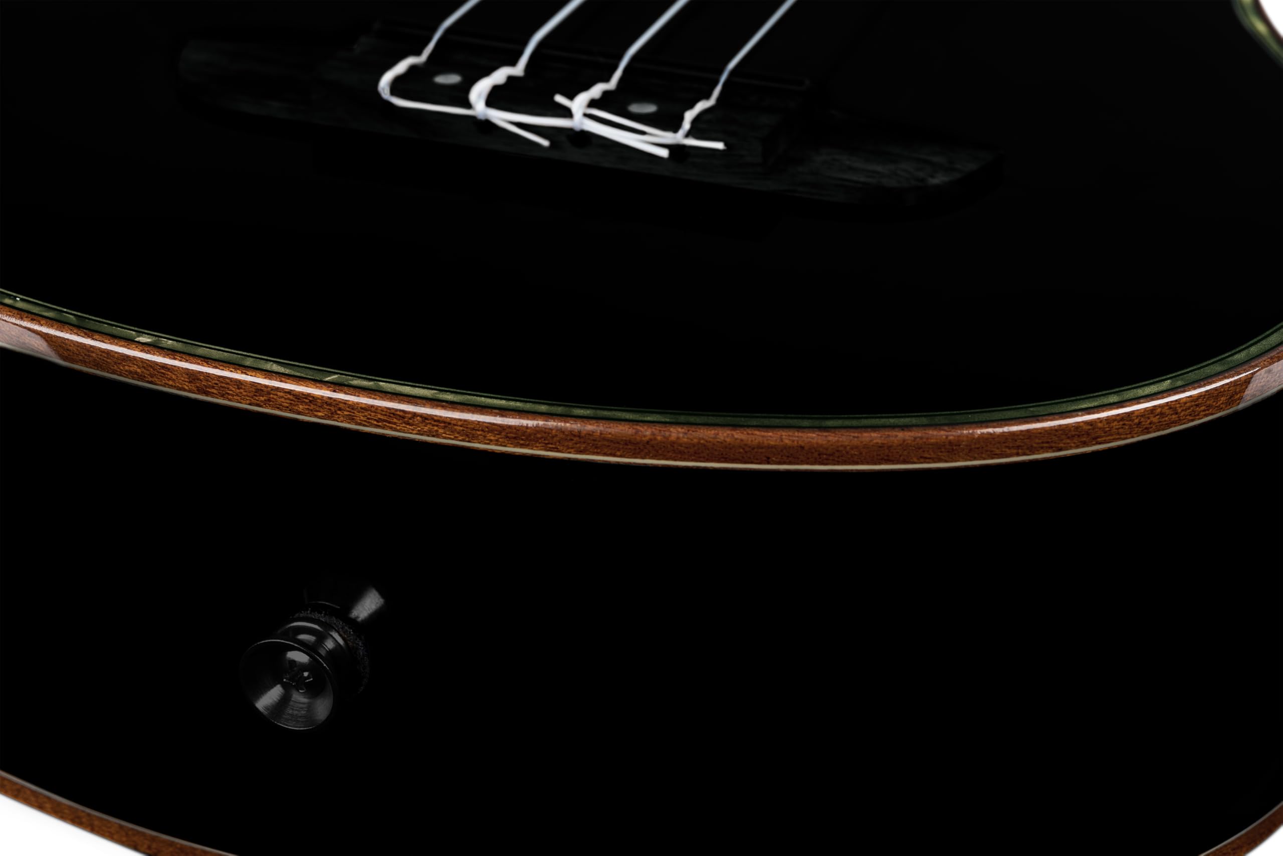 Ortega Guitars Ukelele Tenor negro - Serie Onyx - incluye Gig Bag Deluxe - abeto/caoba (RUOX-TE)