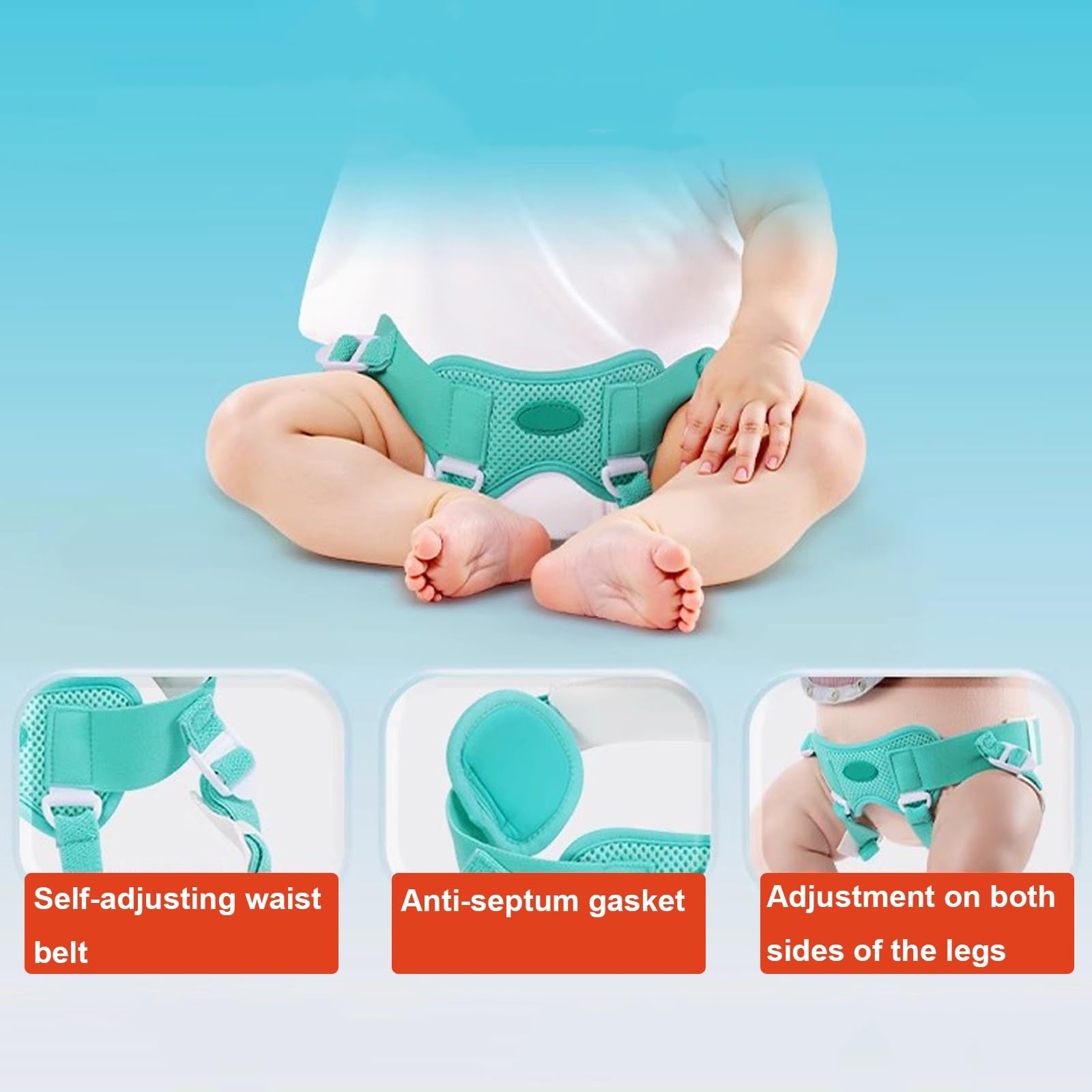 Cintura per Ernia Inguinale per Bambini, Cinto per Ernia Inguinale per Singola/Doppia, Cinto Ernia Inguinale con 2 Cuscinetti di Compressione Rimovibili, per Bambini da 0 a 6 Anni