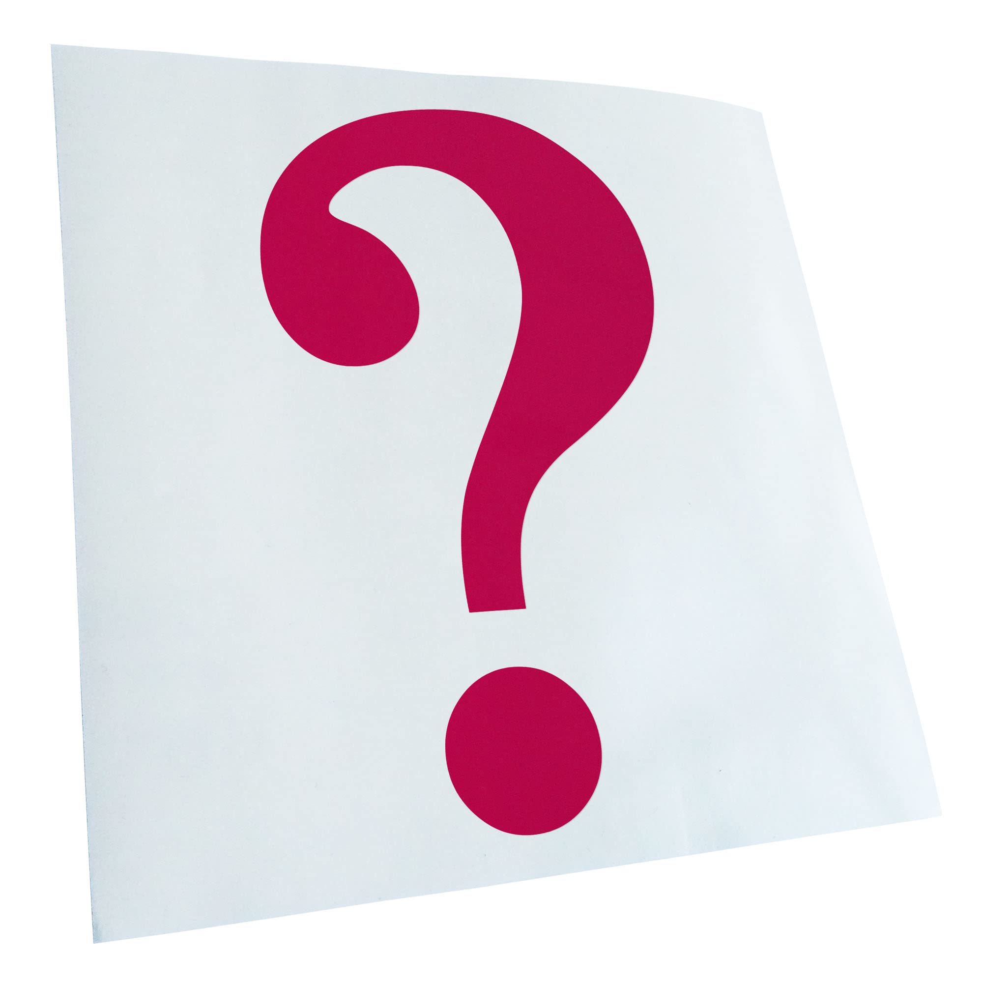 Kiwistar - Car Sticker - Pink - 40 x 24 cm Question Mark Pictogram - Rear Window Car Sticker Weatherproof for Car Truck Moped Truck - Sticker Exterior Self-Adhesive Tuning Accessories for Window