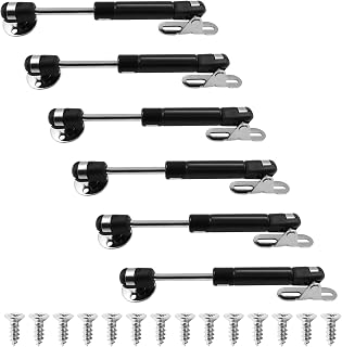 BokWin 6 Pcs 100N/22.5lb Black Gas Strut Lift Support,6 Inch Steel Gas Support Shocks,Gas Lid Supports Gas Shock for Door Tool Box Cabinet Cupboard