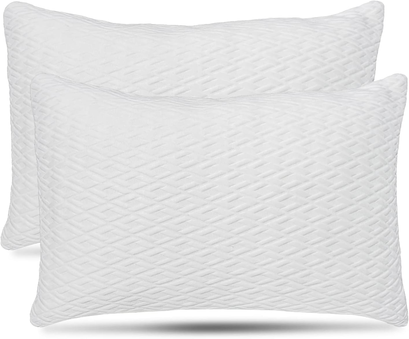 2 Pack King Size Bamboo Pillow, Memory Foam Pillows for
