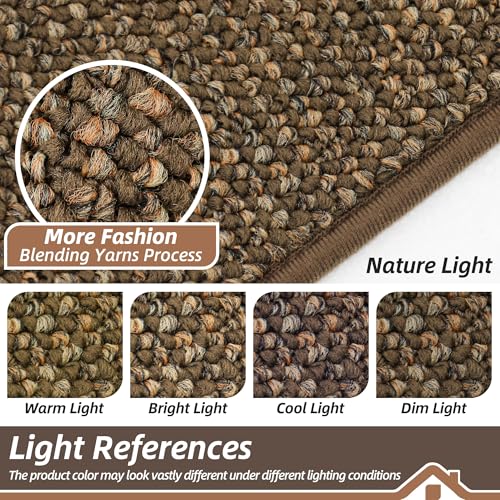 BEQHAUSE Dirt Trapper Door Mat 24" x 60", Non-Slip Washable Doormats Entrance Mat, Dirt Resistant and Absorbent Welcome Mat, Low Profile Floor Mats for Front Back Door and Entryway, Brown by BEQHAUSE - Image 5