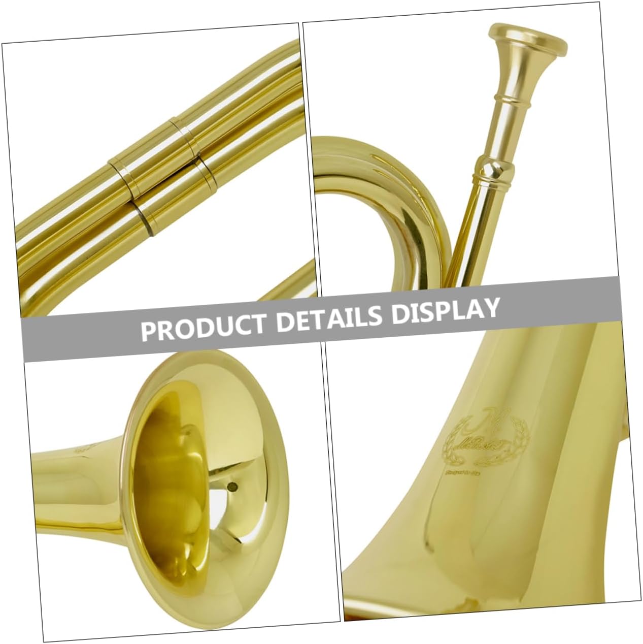 BESPORTBLE Bugle for Orchestra Beginner Horn Valve Oil Band Instrument Construction Easy to Carry