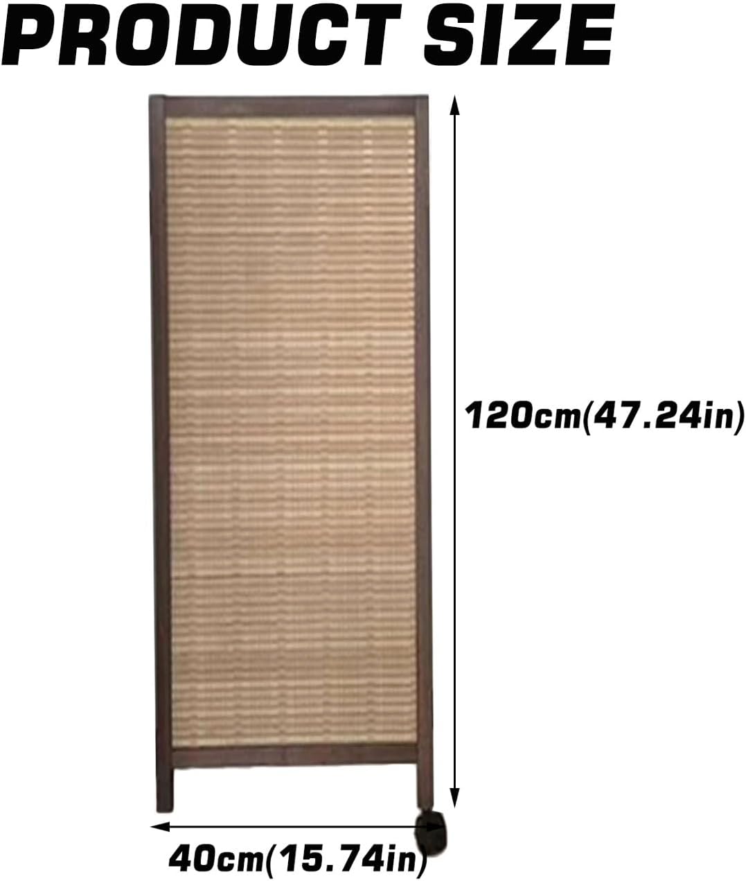 Room Divider 120 Cm High Freestanding Privacy Screen Featuring Diamond-Woven Fiber, Suitable for Home, Office, Garden, and Patio Use(120x40cm-8 Panels)