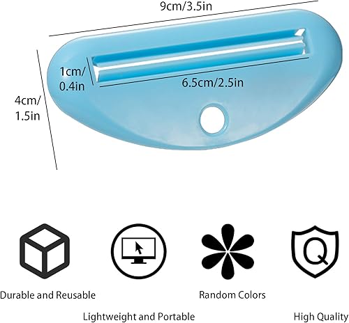 Miniatura 2 de 8 unidades de dispensador de tubo de pasta de dientes, soporte de exprimidor de tubos de plástico, clips de pasta de dientes para ahorrar pasta de