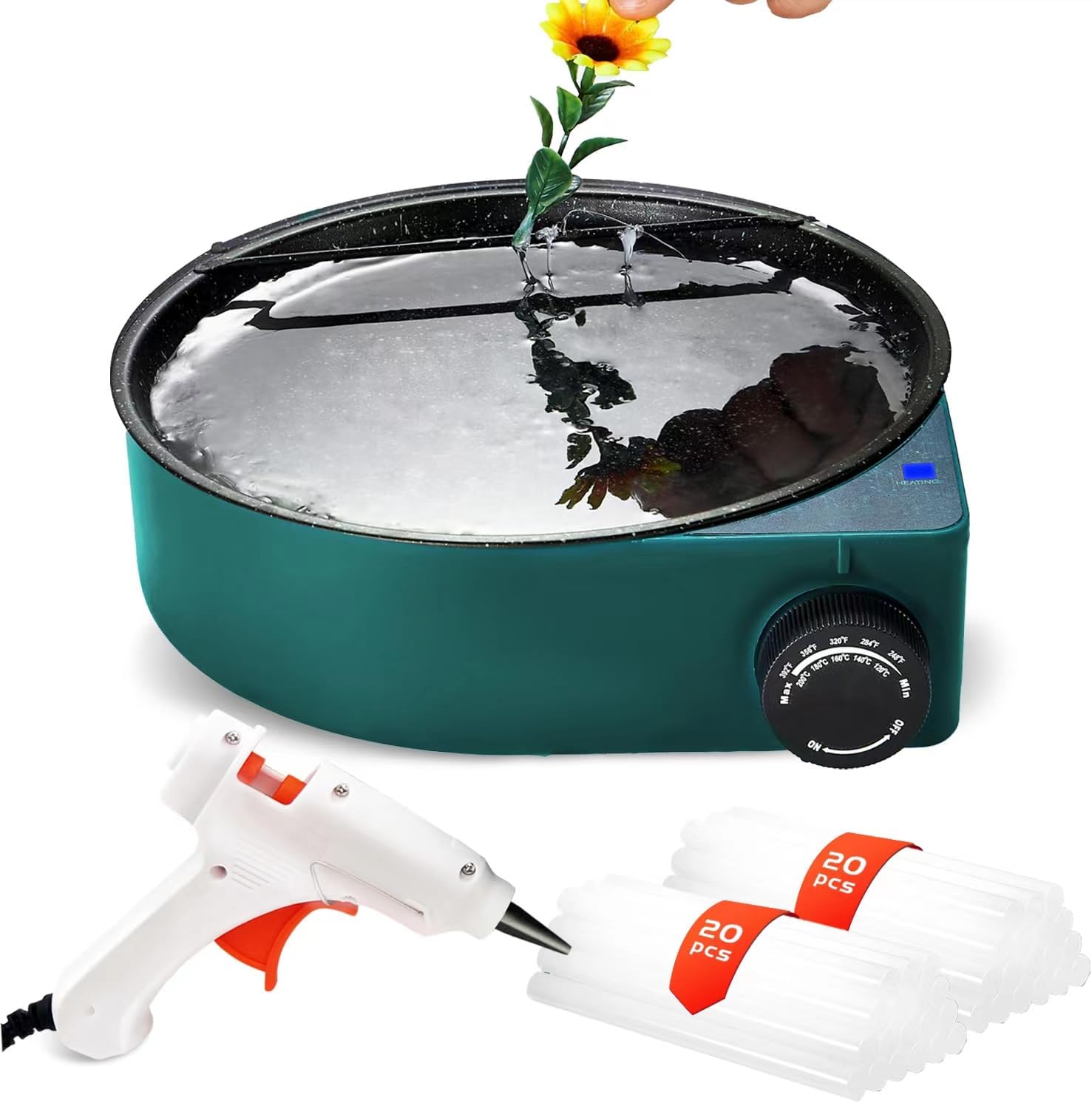 Hot Glue Melting Pot, Electric Floral Glue Dipping Skillet