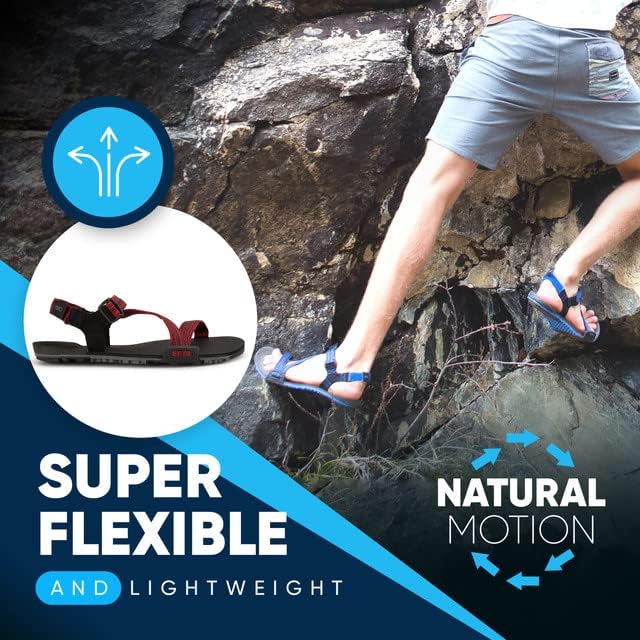 Miniatura 4 de Xero Shoes Sandalias Z-Trail para hombre - Zero Drop comodidad y protección ligeras Carbón vegetalPimienta roja 0 Wide