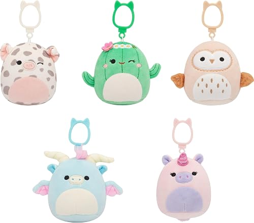 Squishmallows Original Clip 5-Pack (Byron, Hargrove, Maritza, Ruth, Rosie) – Official Jazwares Plush Clips (Amazon Exclusive)