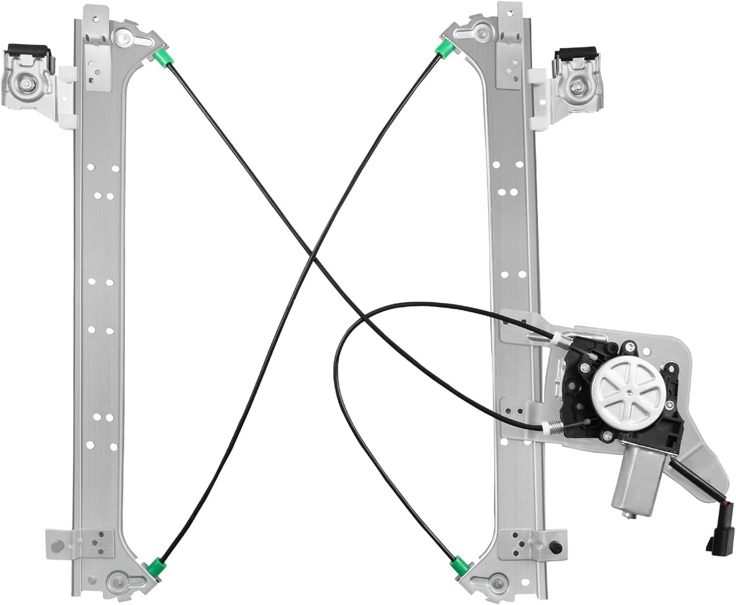 XIMAKA Rear Driver Side Power Window Regulator with Motor (2 Pins) for 2001-2006 Chevy Silverado 1500/3500, GMC Sierra, Cadillac Escalade - 741-578