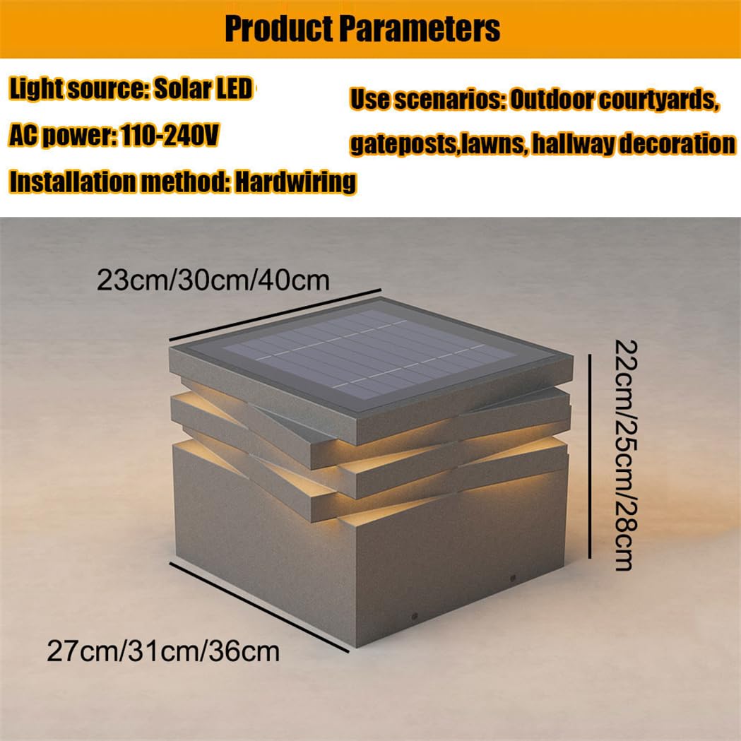 Zewnętrzne lampy solarne LED, współczesne lampy stołowe