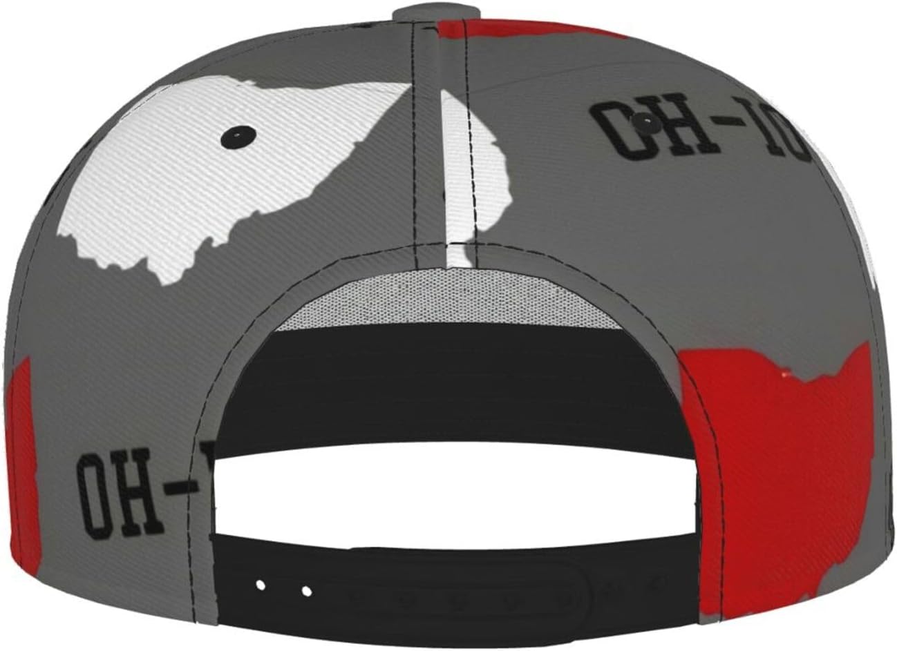 Ohio State Gray Baseball Cap for Men Women Classic Snapback Hat Hip Hop Style Flat Bill Brim Adjustable Visor Beach Trucker Hat - Image 2