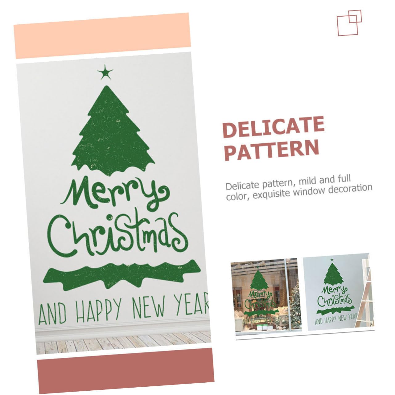 Cabilock 4 Set Adesivi Murali Per Alberi Di Natale Adesivi Per Finestre Di Natale Festa Di Decorazioni Natalizie Decorazioni Per Interni Per La Casa Adesivi Per Vetrine Di 2 fogli*4