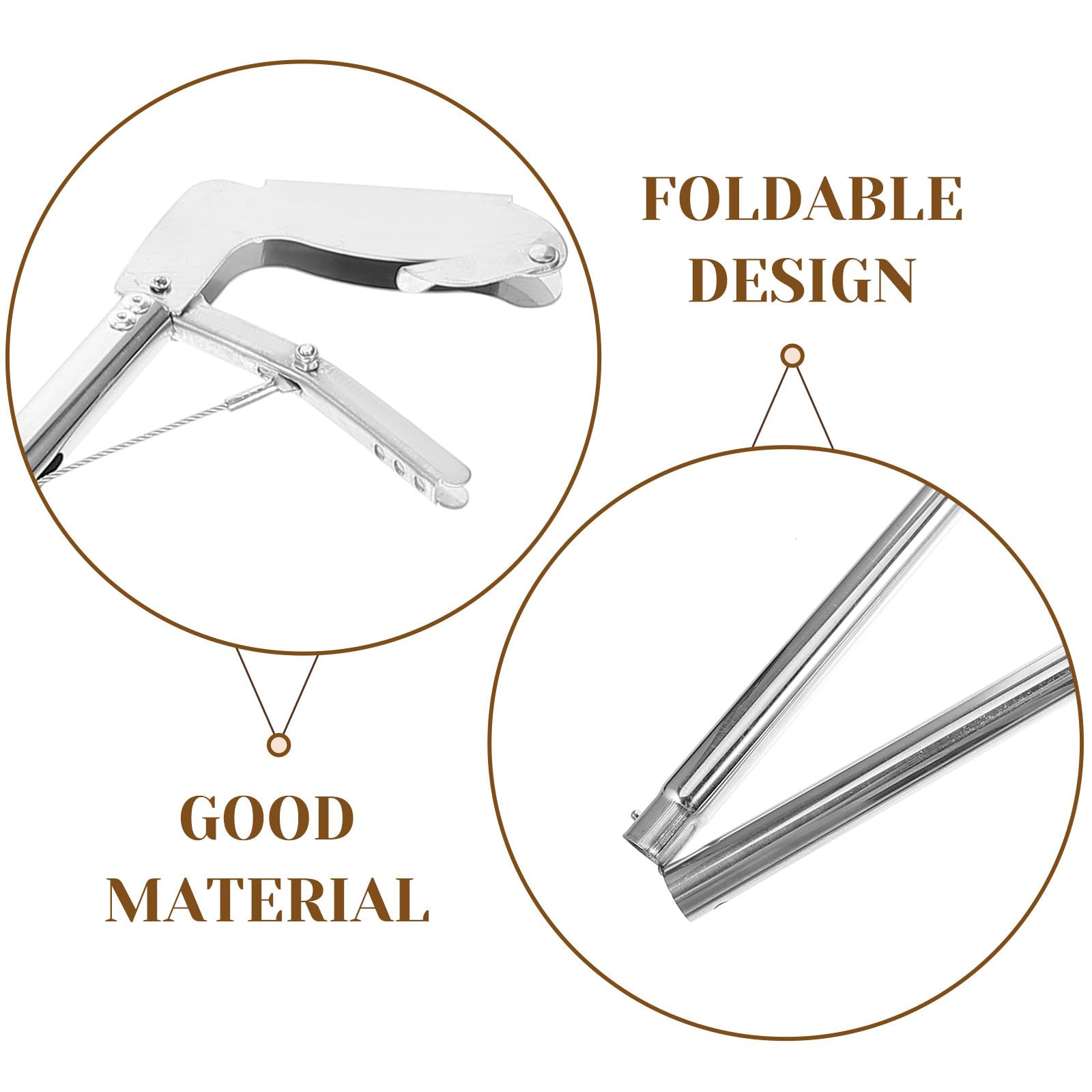 Alipis Pinza de Clip Multifuncional Acero en de para Inoxidable Alta Plegable Durabilidad y Captura para Uso Exteriores de Reptiles