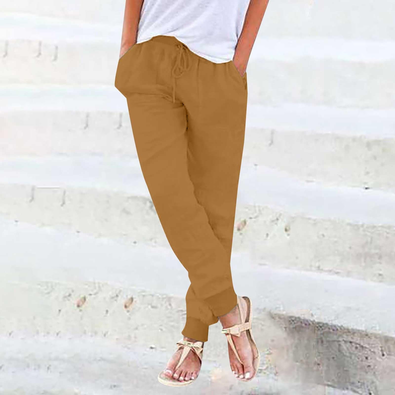 Générique Ski-Leggings mit elastischem Bund für Damen, mit Taschen, Latzhose, Jeanskleid