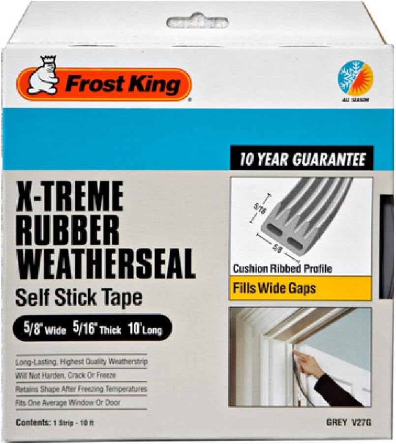 Frost King Gray EPDM Rubber Foam Weather Stripping Tape For Door and