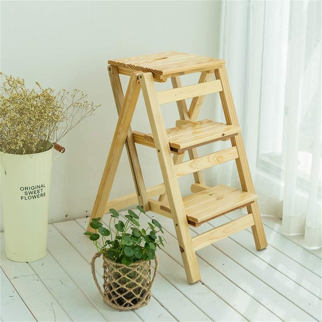 Chaise d'échelle pliable en bois massif pour simplifier l'utilisation de bureau