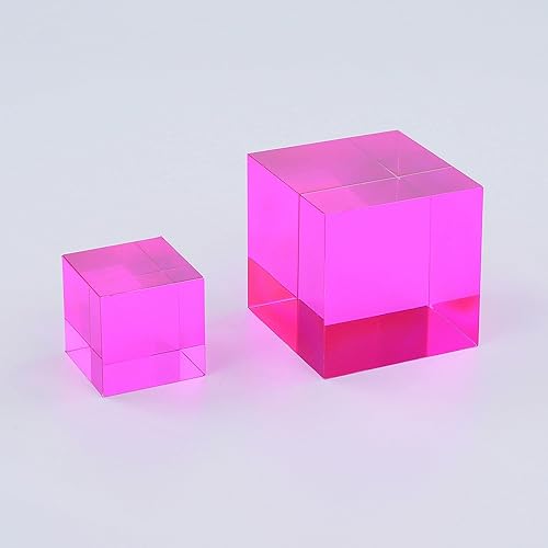 Miniatura 3 de CMY Cubes The M Cube (1.181 in) - Cubo de tono magenta - Cubo de color óptico - Pulido con diamante - Enseña la mezcla de colores sustractiva -
