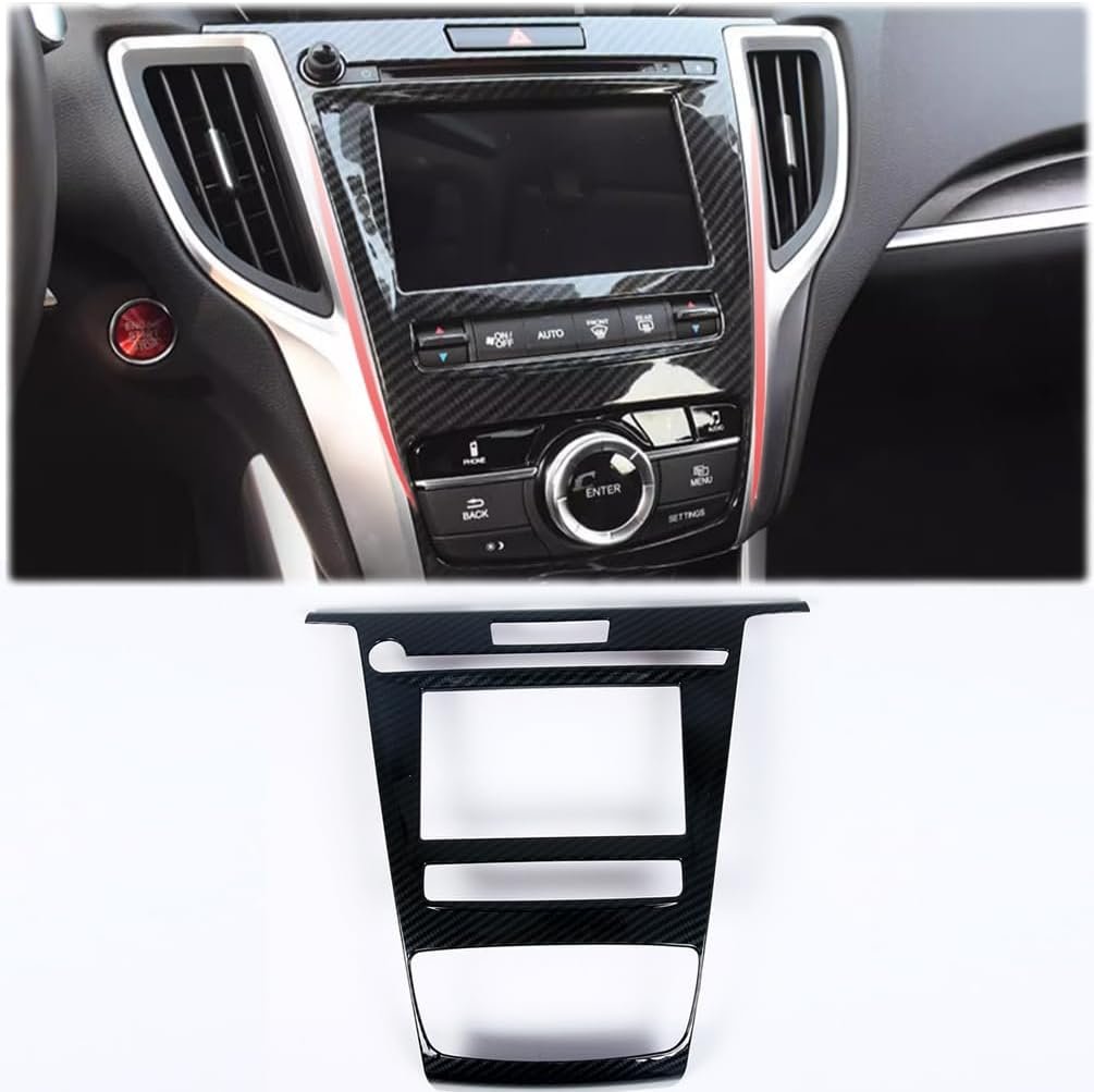 1pcs Center Console Navigation Panel Frame for Acura TLX 2015-2020 - Sport ABS Interior Accessories -Carbon Fiber