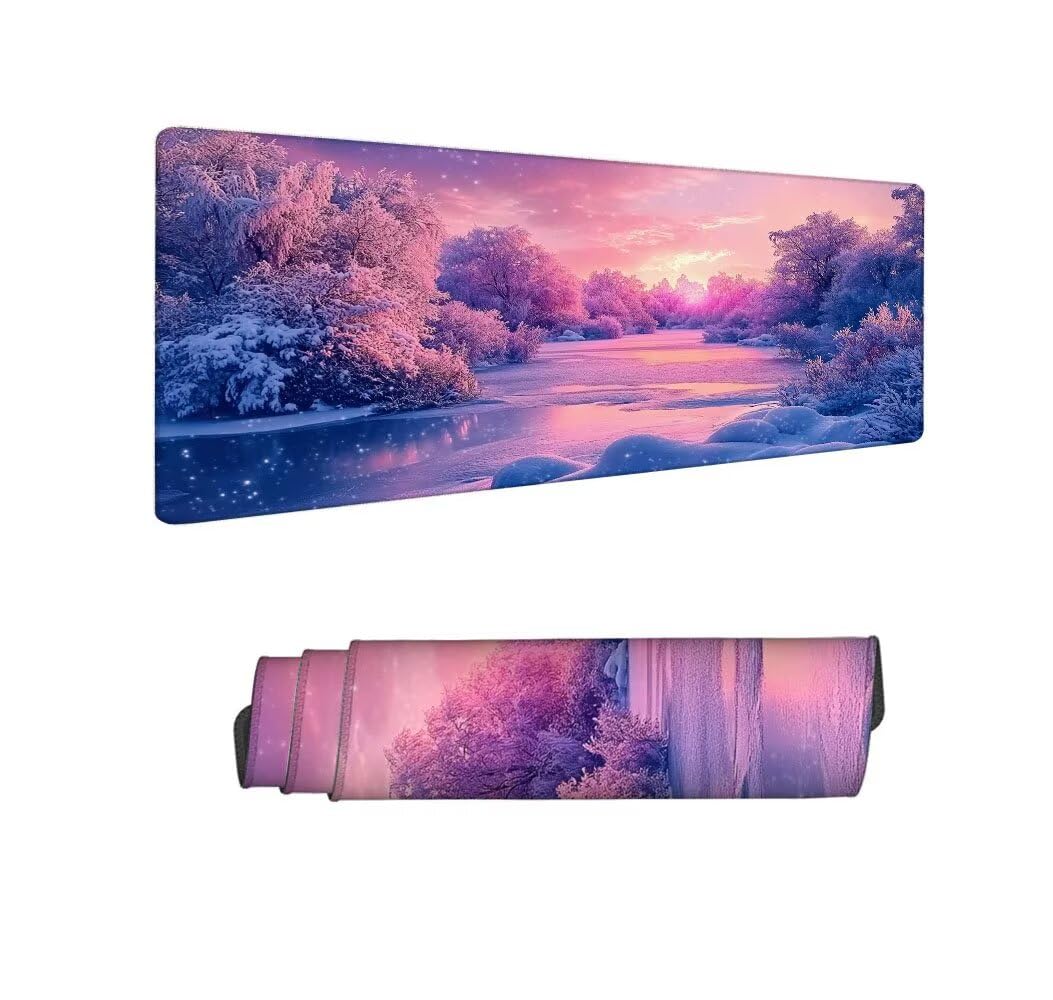 Giapponese Tappetino Mouse XXL 1000x500x3mm, Gaming Tappetino Mouse Paesaggio Mousepad con Base in Impermeabile Gomma Antiscivolo per Tastiera, PC, Computer Ufficio Idea Regalo Festa del Papà X-922