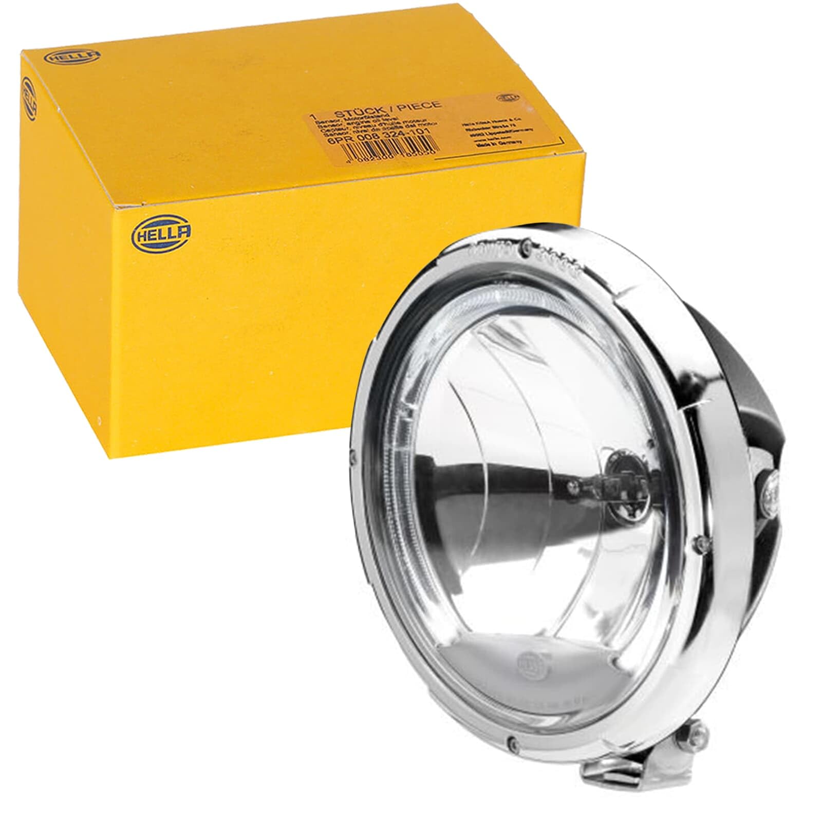 HELLA 1F8 009 797-451 Hybrid-Spotlight - Rallye 3003 Celis - 24/12V - Round - Reference number: 17.5 - Bolted - Clear diffusing lens - Lens Colour: Crystal clear - Cable: 450mm - right/left