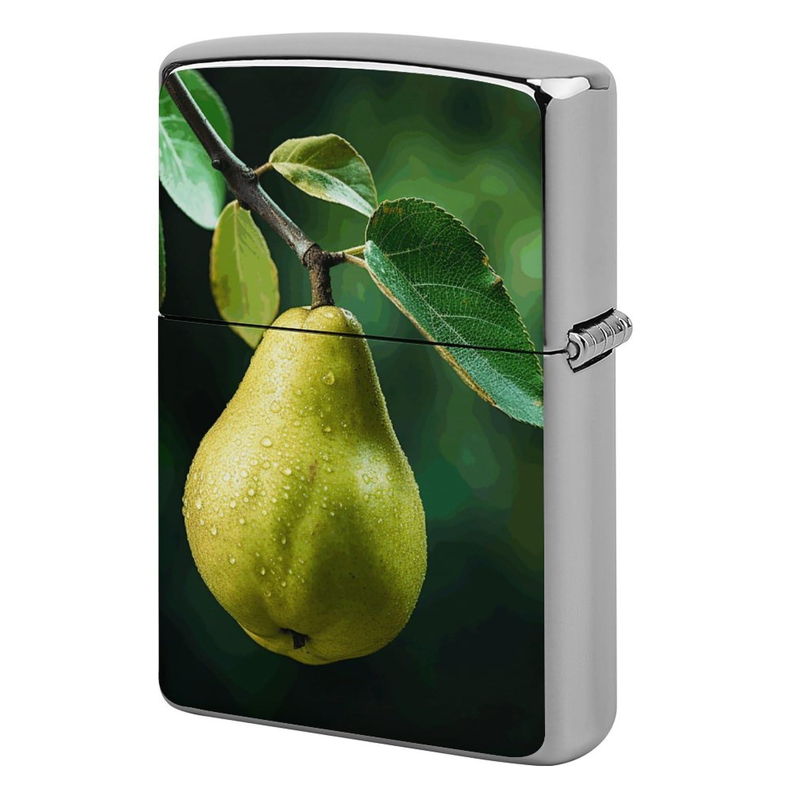 Pears on The Tree Lighter Case Cover Vintage Metal Lighter Sleeve Reusable Lighter Protective Cover Decorative Lighter Holder Birthday Gifts for Men Women