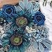 Fouriding Artificial Fake Roses Flowers for DIY Wedding Bouquets Centerpieces Arrangements Valentine's Day Mother's Day Baby Shower Birthday Cake Home Decoration (Blue)