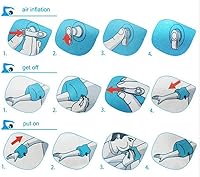 Vista 6 de Floaties Bandas de Brazo Flotador Flotadores de anillos Tubo armlets para niños y adultos, Azul, talla única