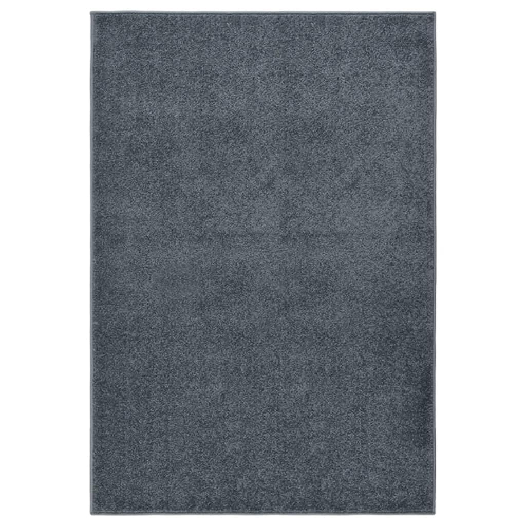 Tapis anthracite 160 x 230 cm idéal pour réchauffer la chambre