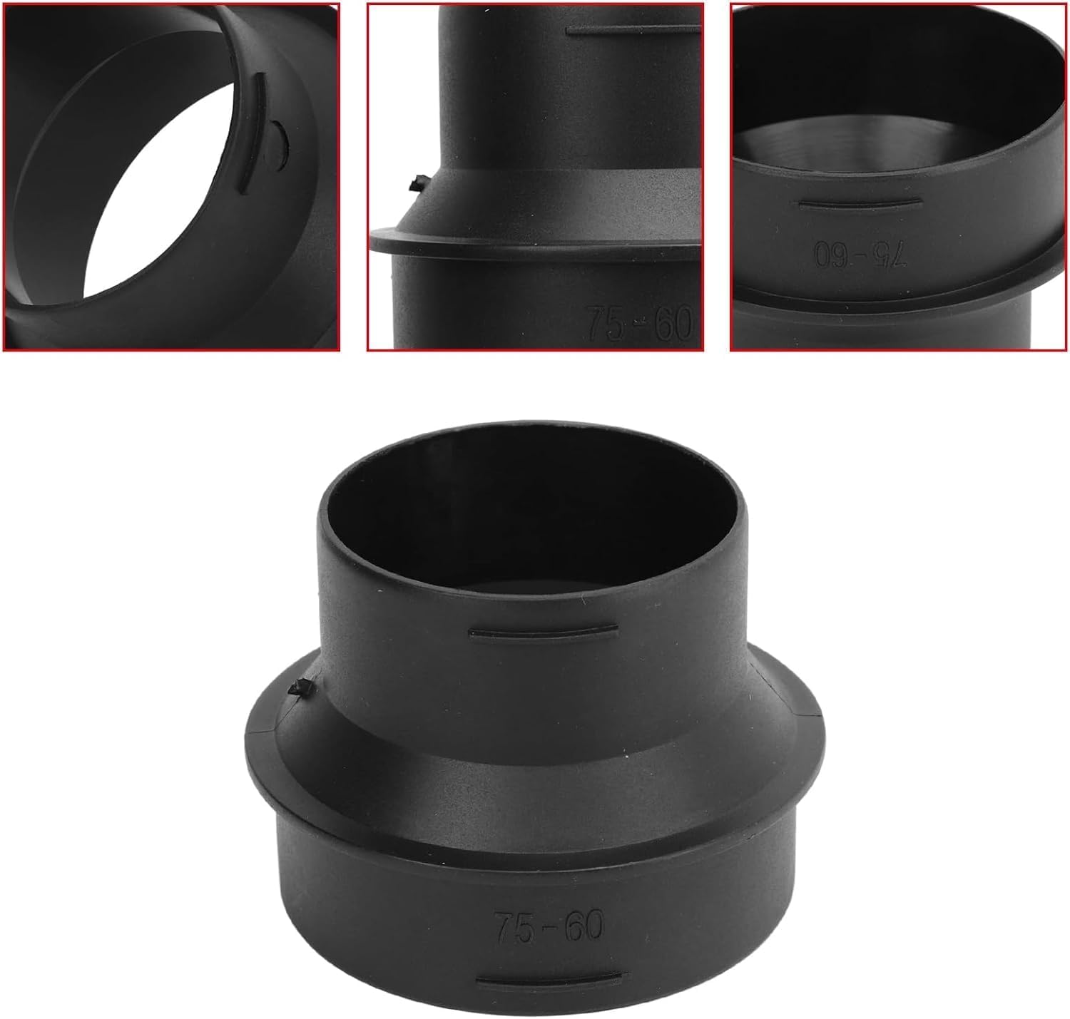 2 łączniki do rury kanału grzewczego, rura adaptera ogrzewania postojowego, rura adaptera do ogrzewania postojowego, 60 do 75 mm