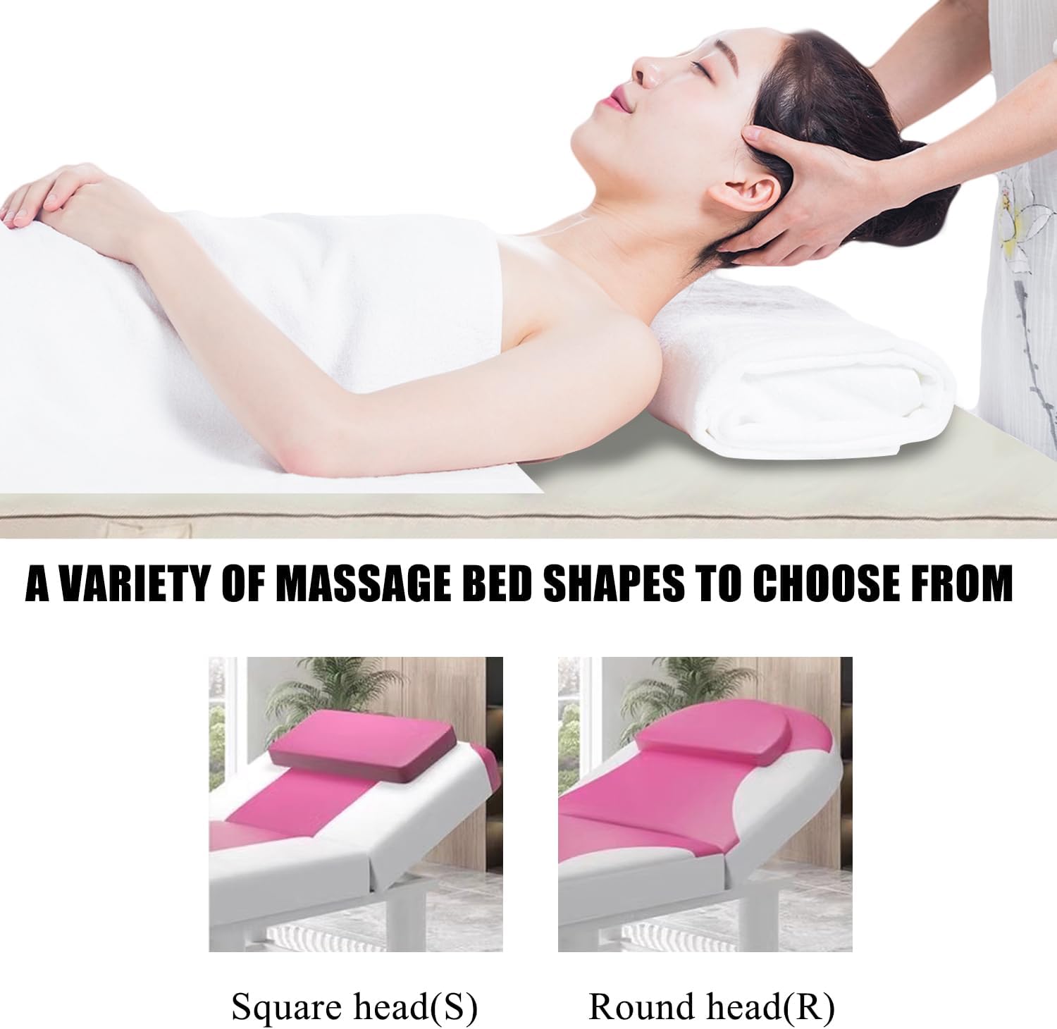A/White,70x185cm(S), Massage Table Skirt Massage Bed Cover with Face Hole Spa Bed Cover with Skirt Beauty Massage SPA Couch Cover with Skirt All-Round Wrap Massage Table Sheets for Salon